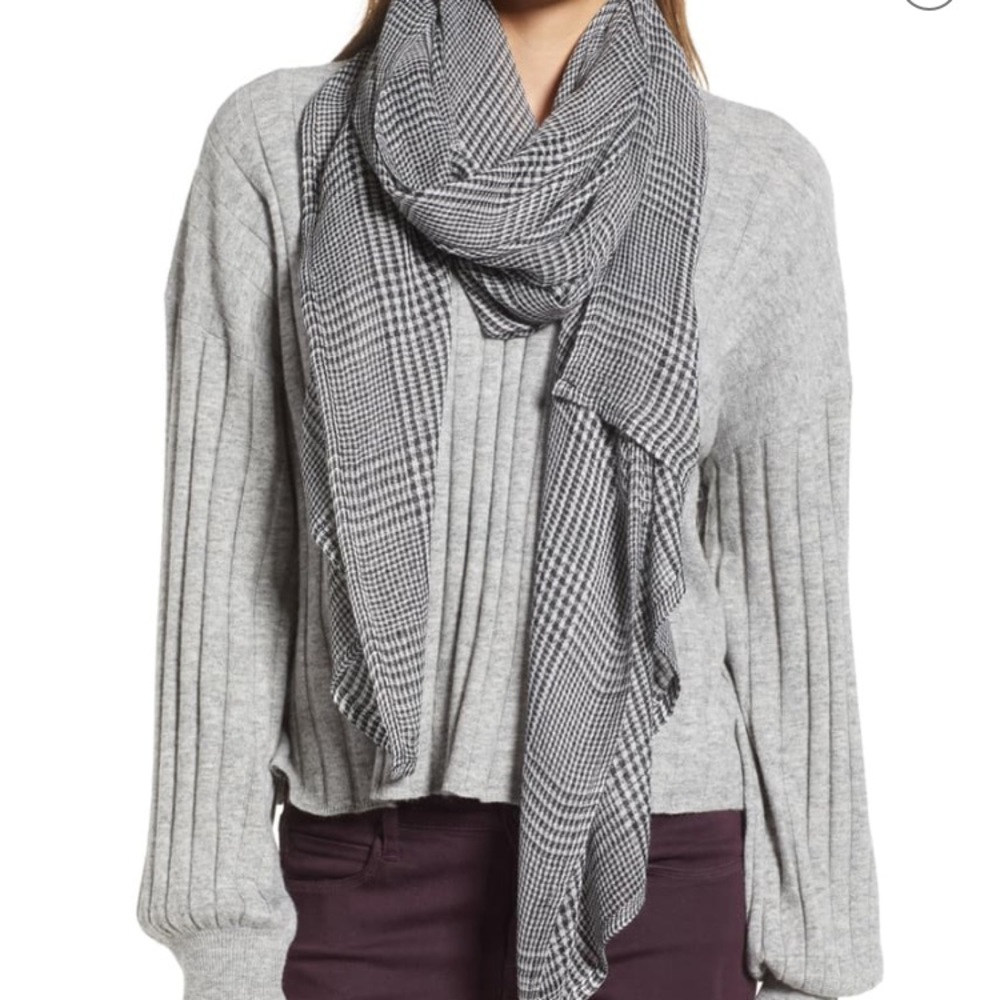 NWT Leith Plaid Oblong Scarf